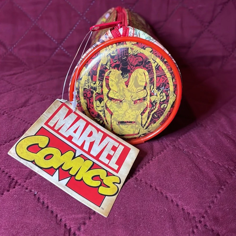 MARVEL COMICS Avengers IRON MAN Infinity War Pencil Pouch Geek Fuel May 2017 NWT - Picture 2 of 2